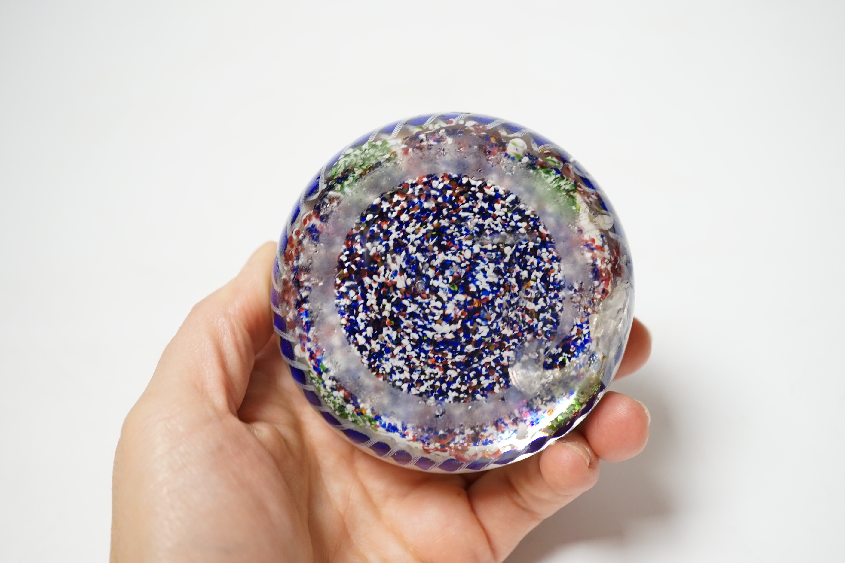 A St. Louis silhouette ‘devil’ paperweight, 8cm diameter